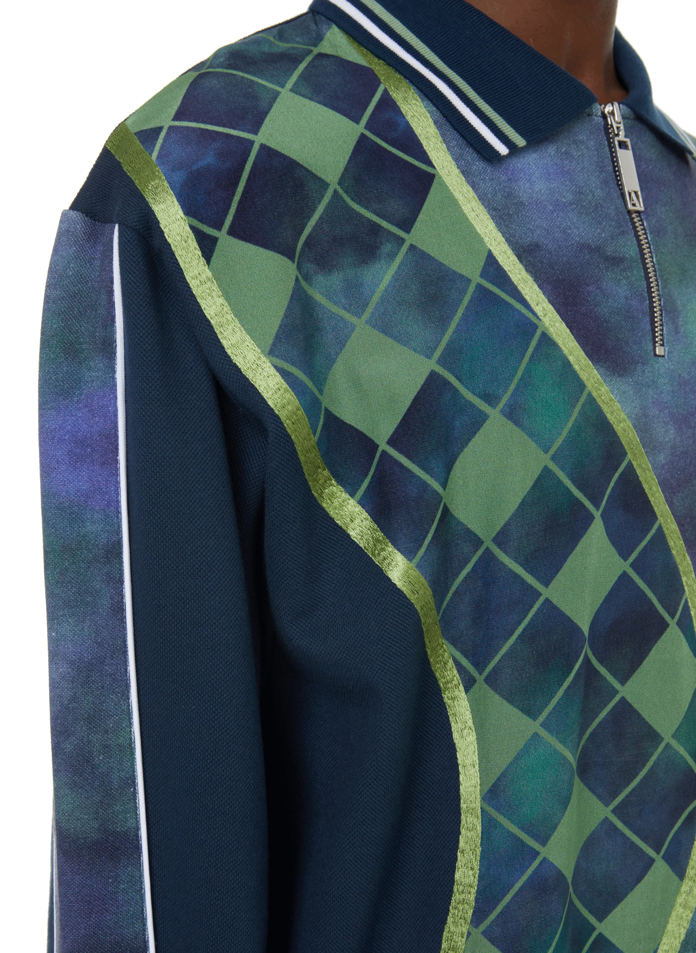 AHLUWALIA  Polo à motif - Bleu