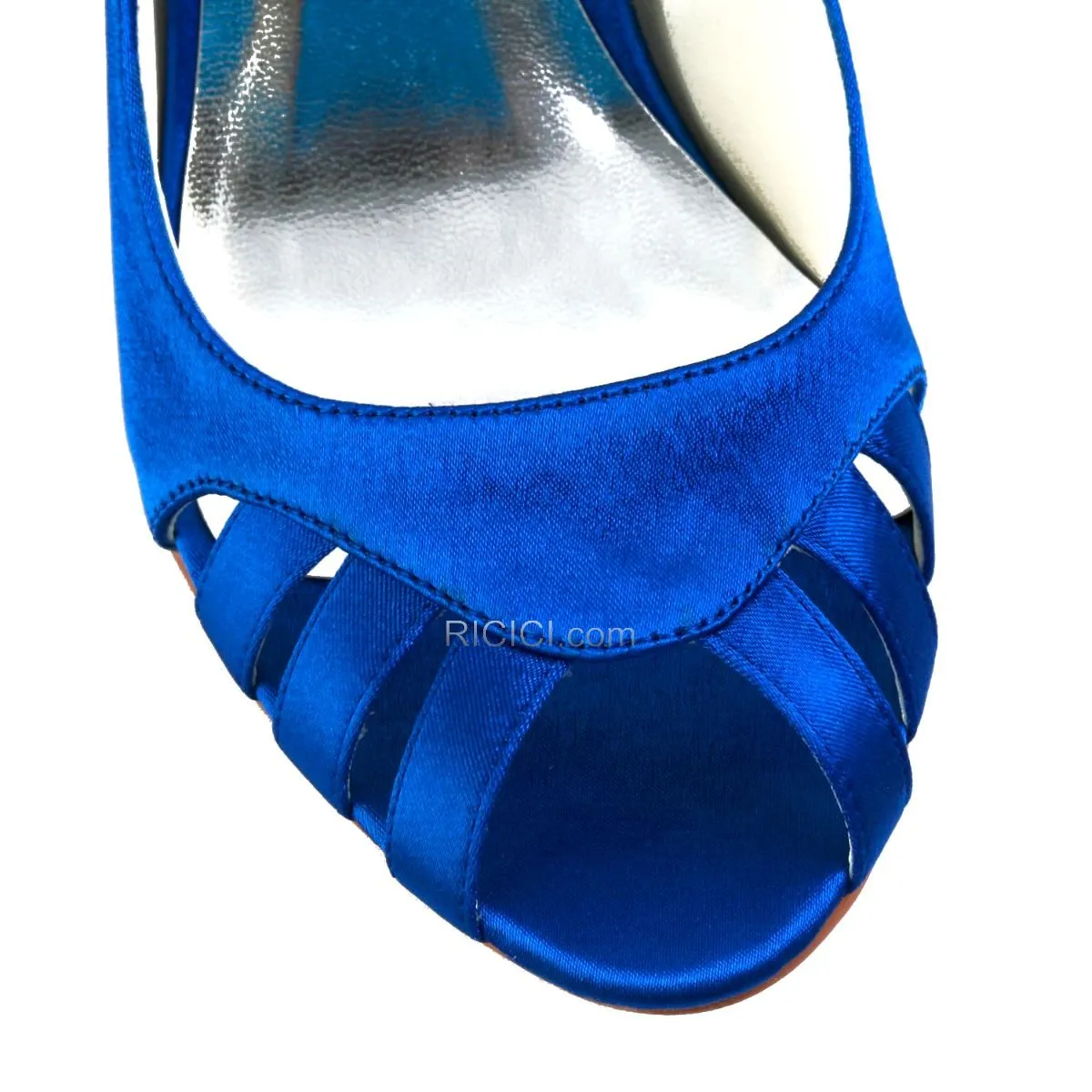 Bout Rond Chaussure Mariée Talon Aiguille Élégant 7 cm Talon Mid Peep Toes
