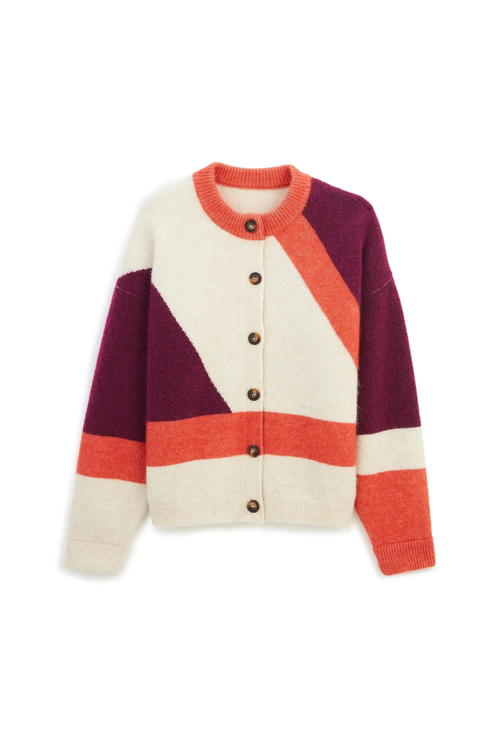 Cardigan Passion rose, orange et jaune