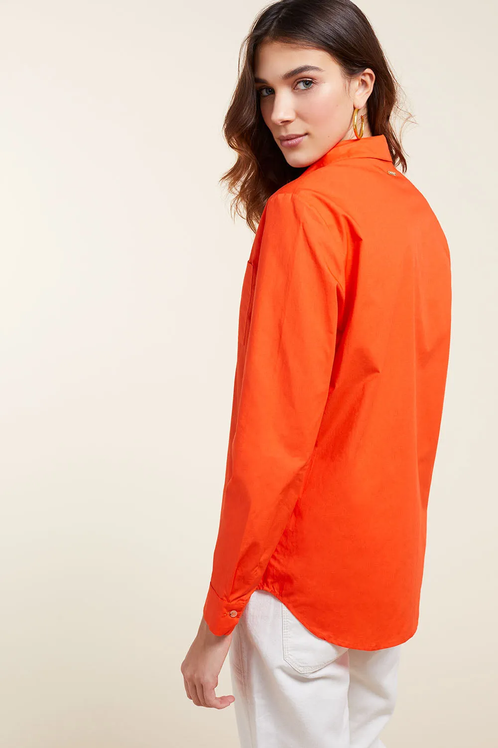CARLIE - Chemise corail en coton bio