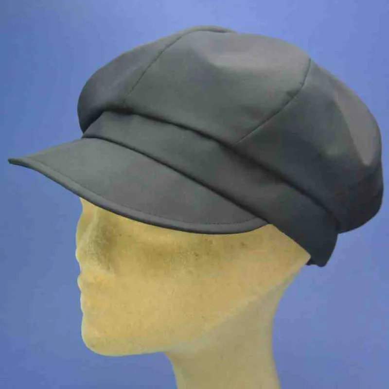 Casquette gavroche de pluie en sympatex coloris noir | Casquette femme