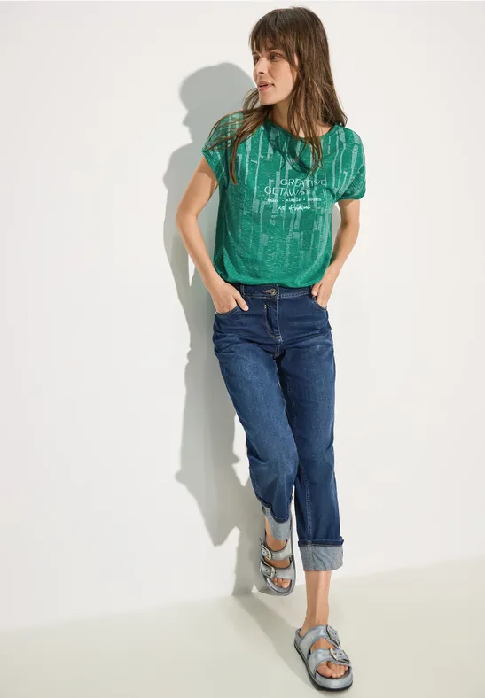 CECIL T-shirt avec burn-out 