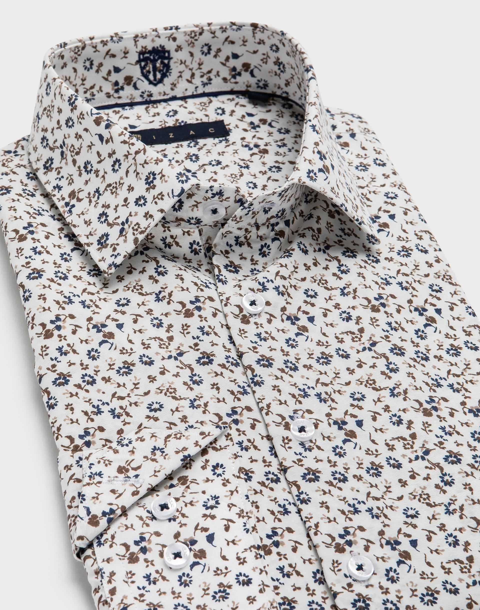 Chemise slim motif floral
