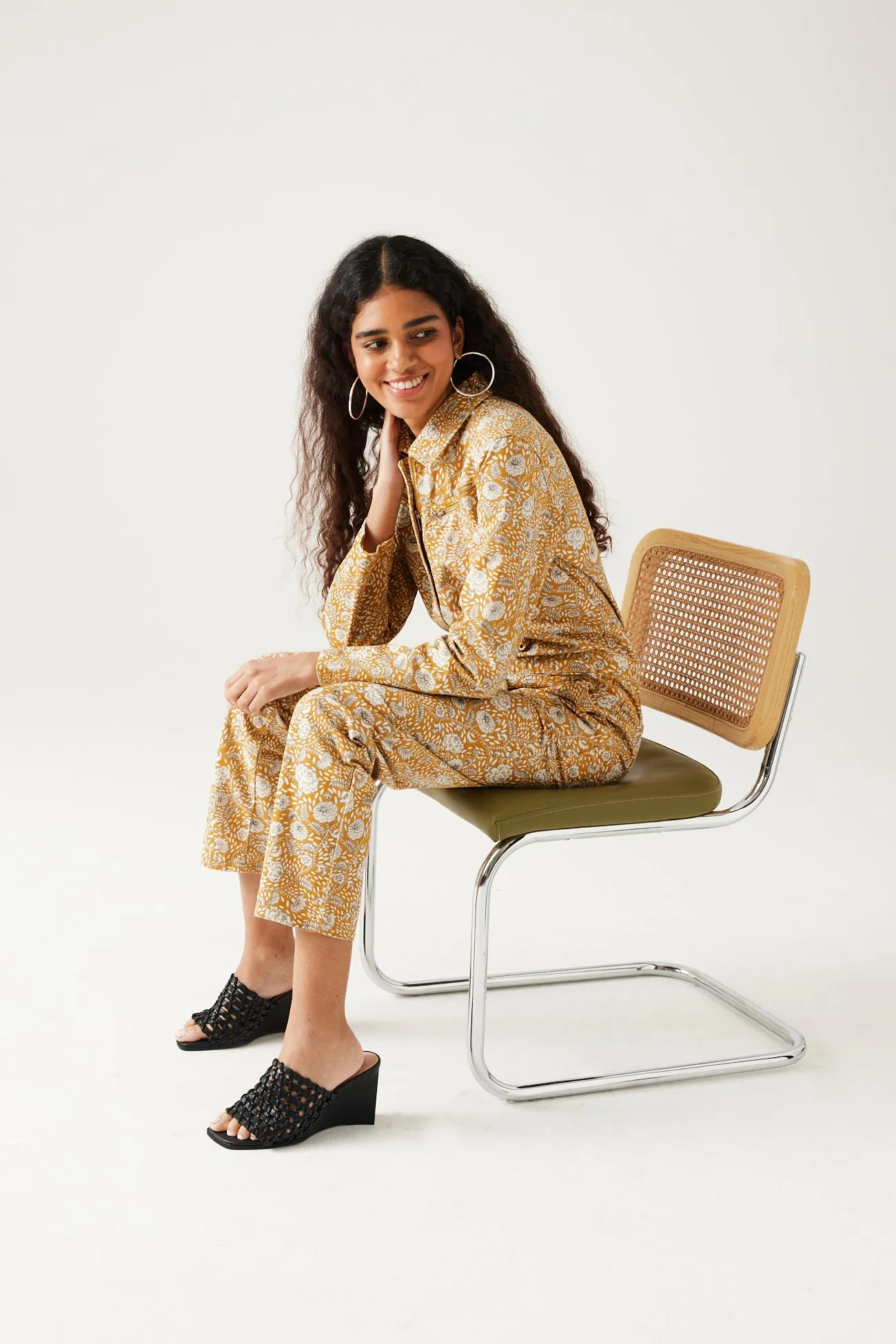 Combipantalon motif indien - Imprimé ocre