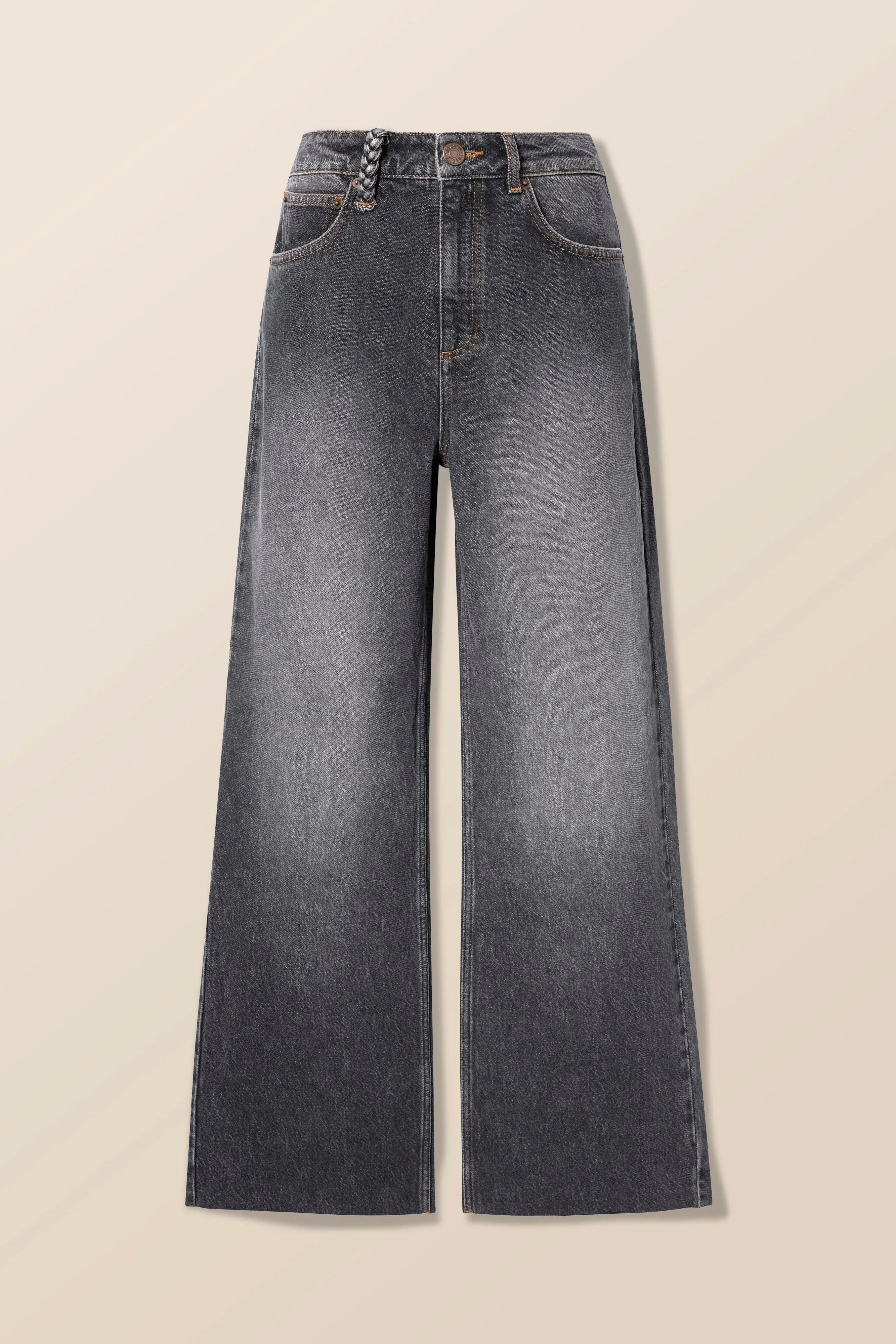 Denim noir délavé