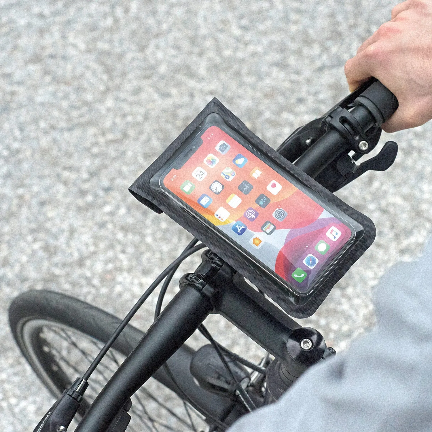 Etui étanche pour smartphone sur guidon vélo PhoneBag Light Klickfix