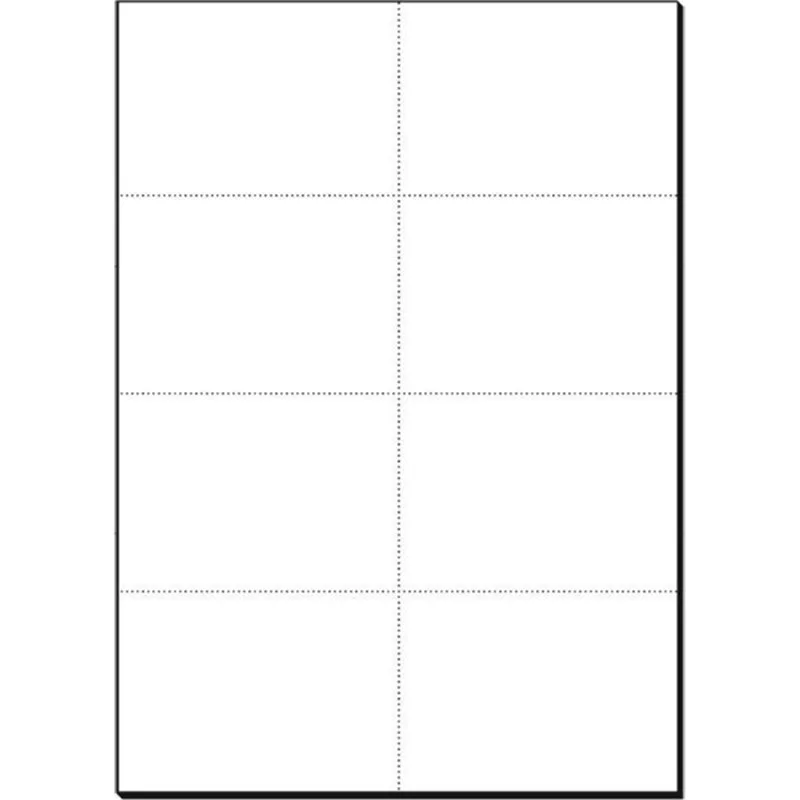 Fiches PC - A7 (sur du A4) - blanc - 185 g/m2 - micro perforation