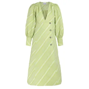 Ganni Robe en taffetas citron vert
