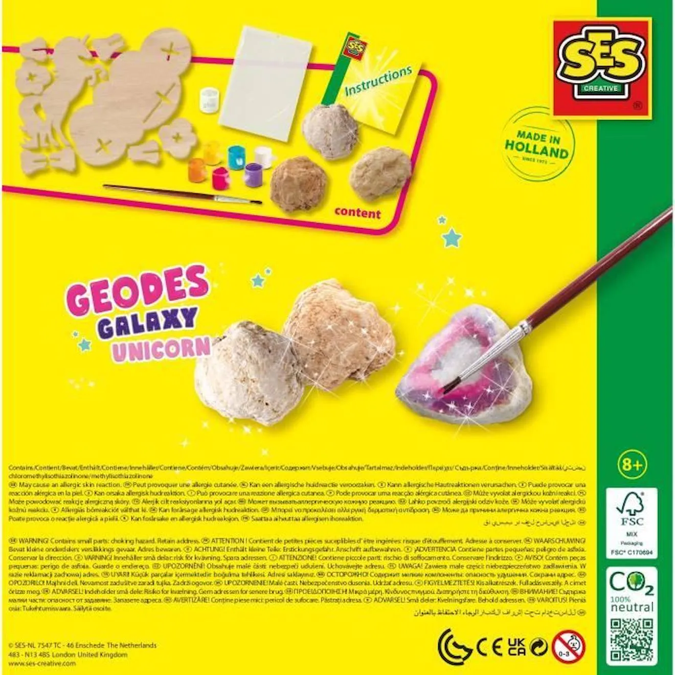 Géodes et licorne - Galaxie beige - Ses creative