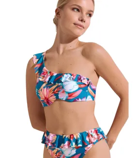 Haut maillot de bain asymétrique préformé Rimini Lisca