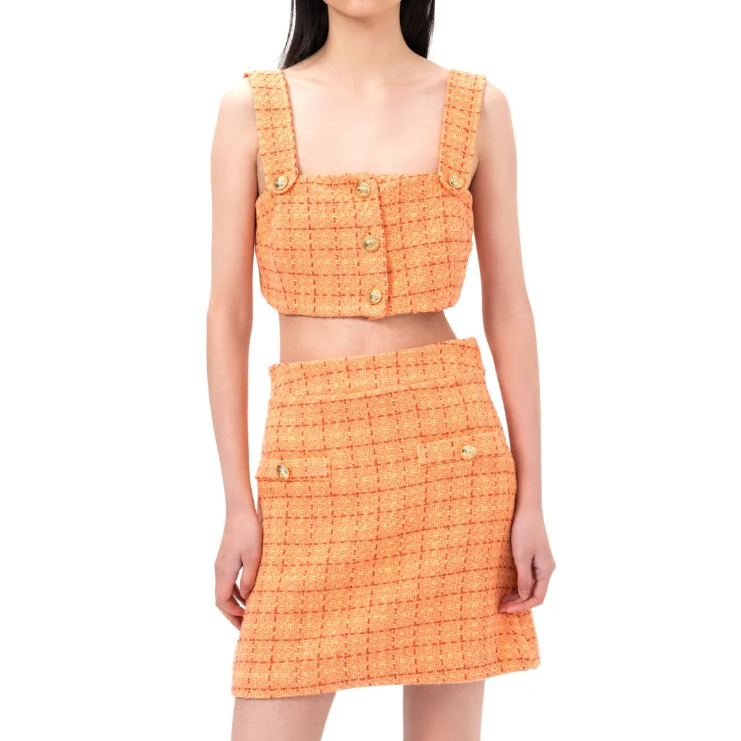 Jupe Courte En Tweed
