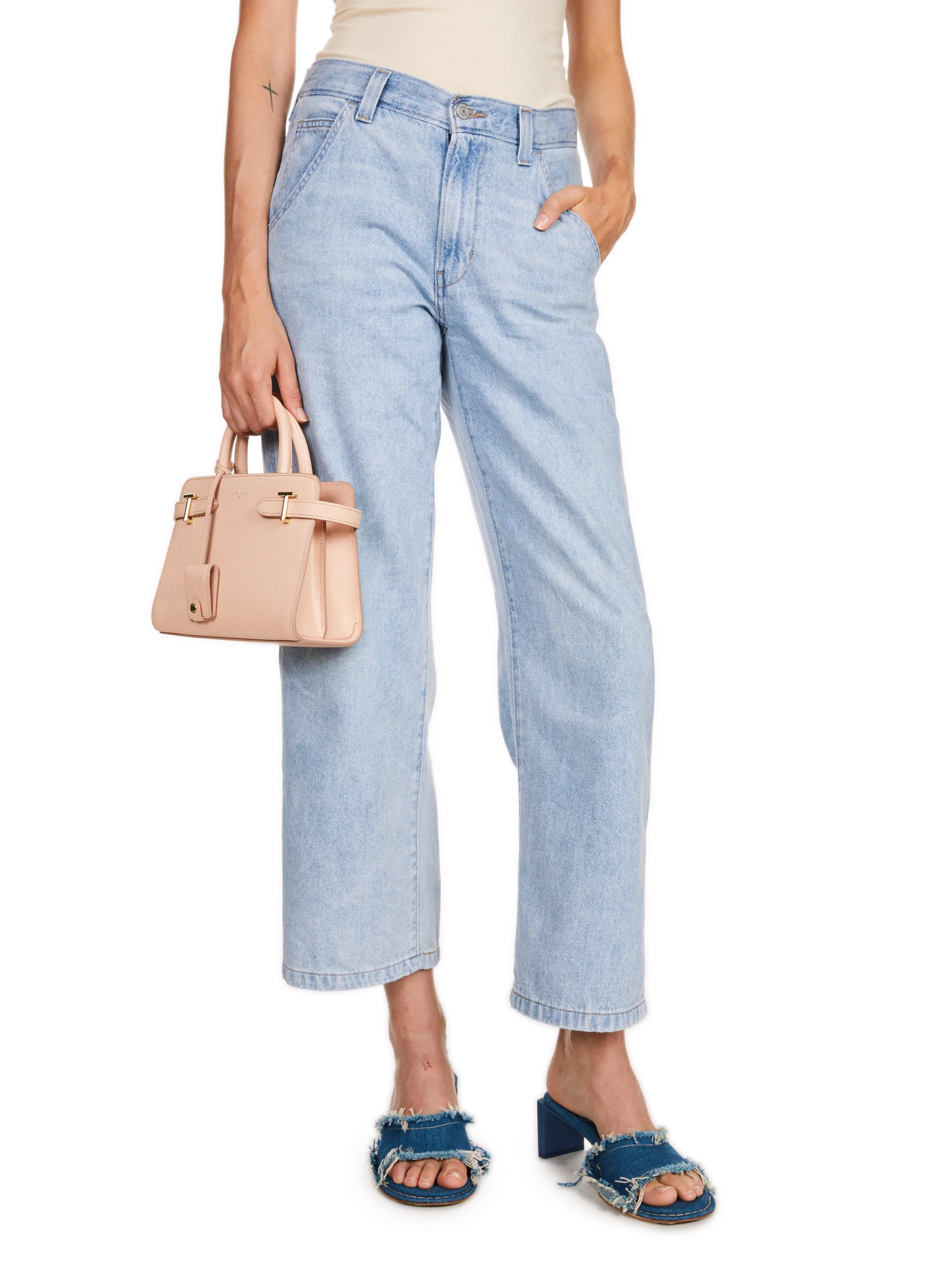 LE TANNEUR  Sac à main Emilie en cuir - Rose