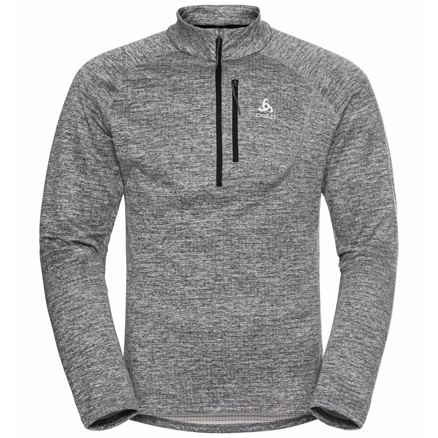 Manches Longues Odlo Men Mid Layer 1/2 Zip Tencia Grey Melange