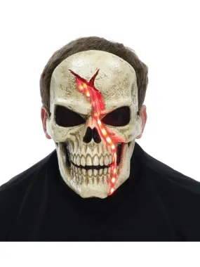 Masque de Squelette Lumineux avec Sang LED pour Halloween - Adulte