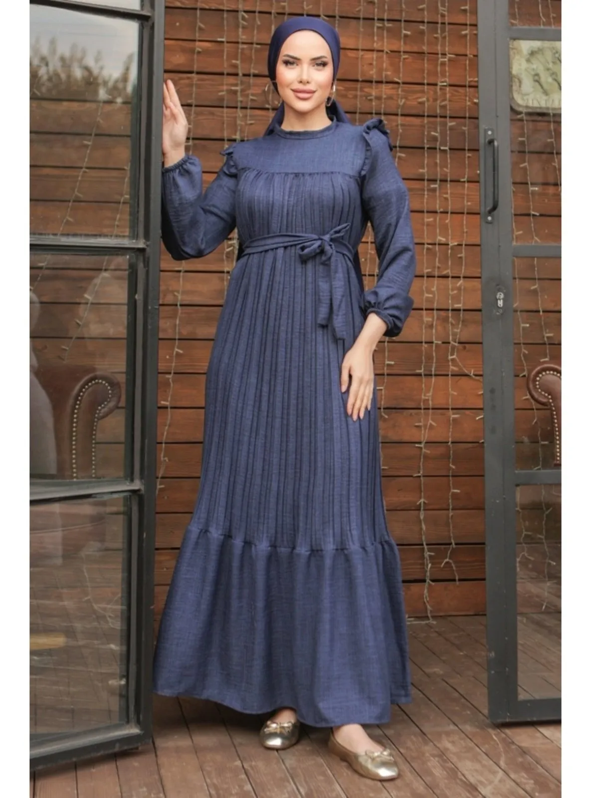 Navy Blue - Modest Dress