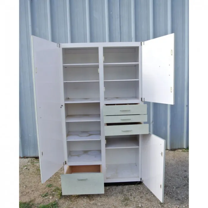 Placard - armoire de cuisine en formica vert 1950 - Le palais des bricoles