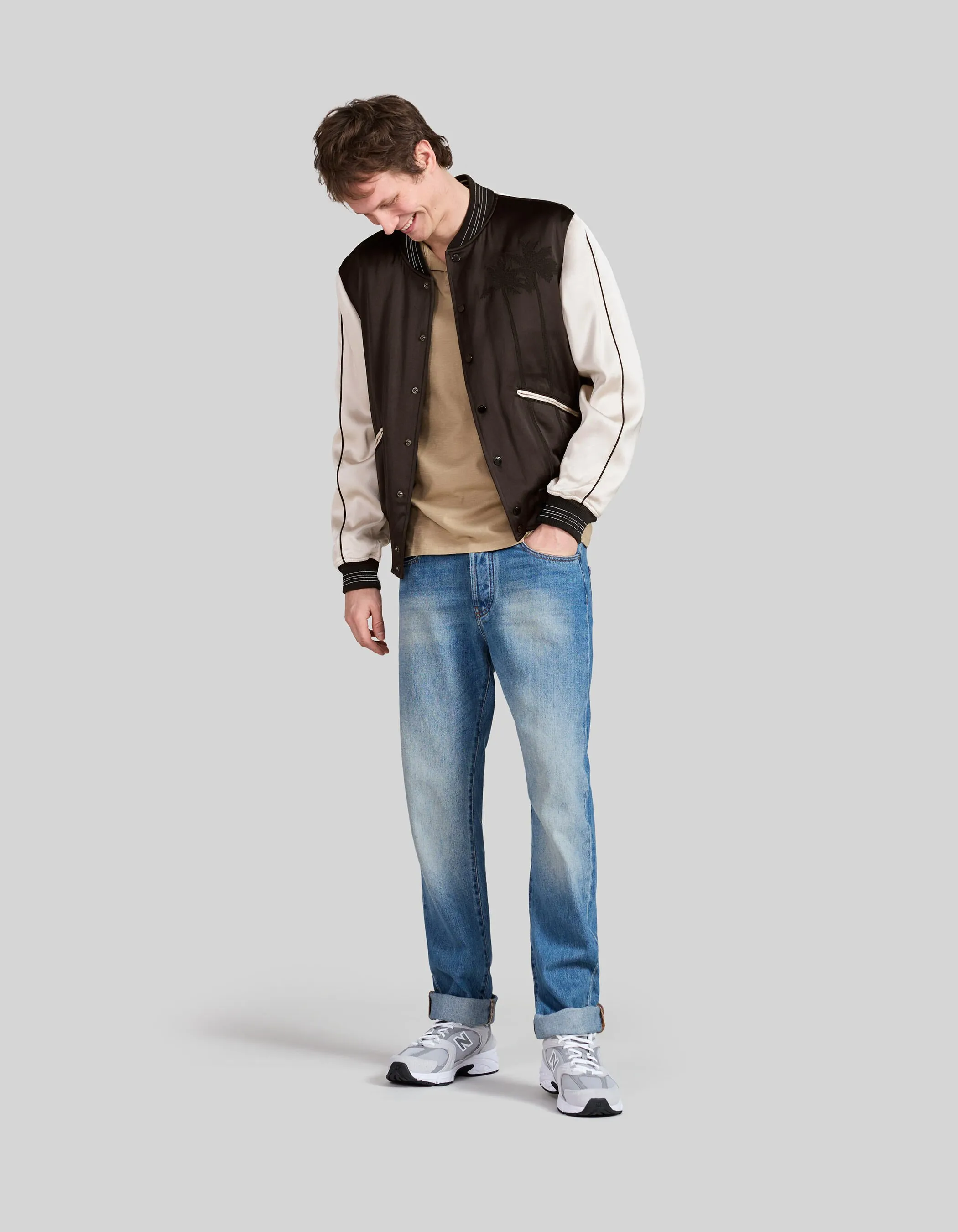Polo beige coton bio flammé Homme