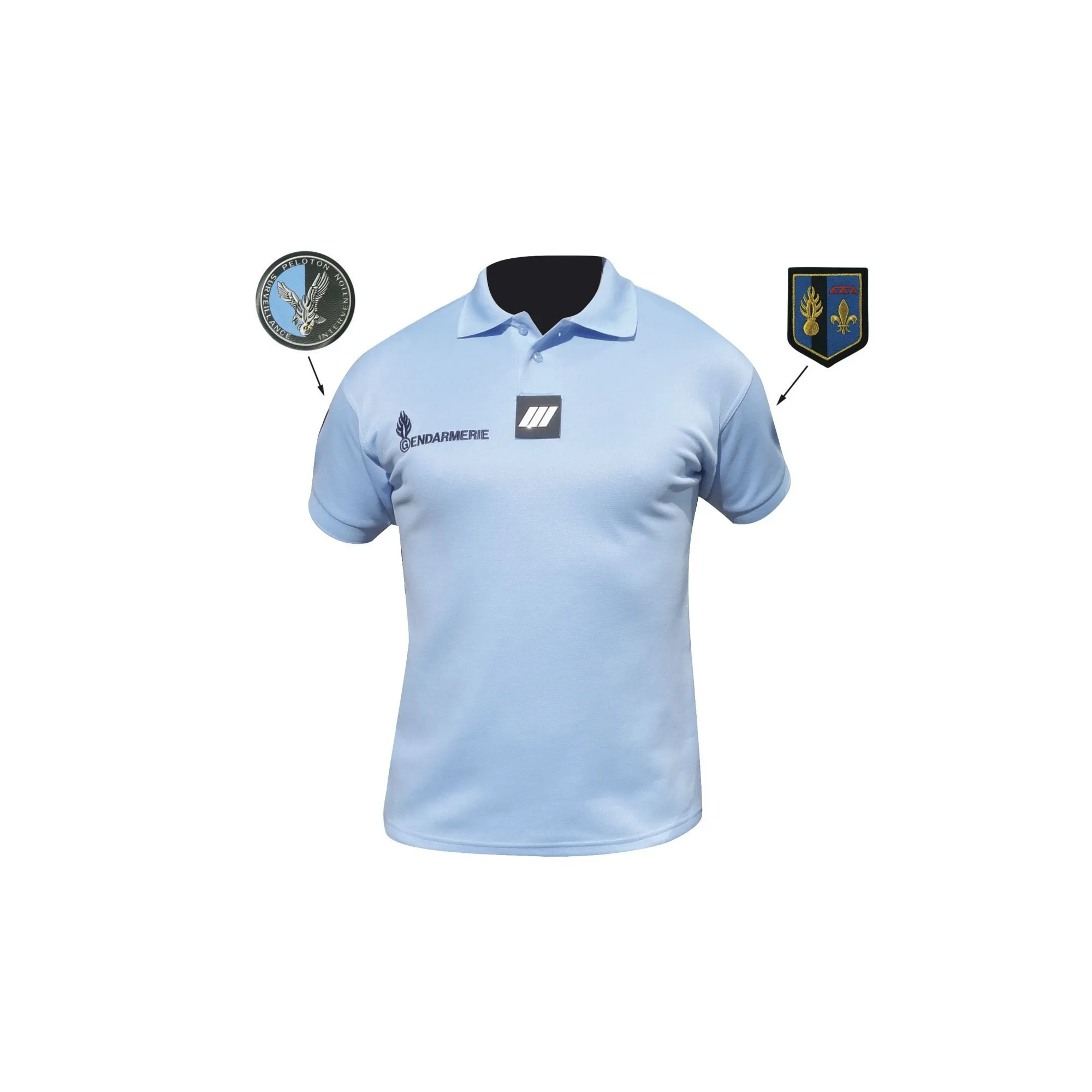 POLO BLEU GENDARMERIE HOMME ALLEGE