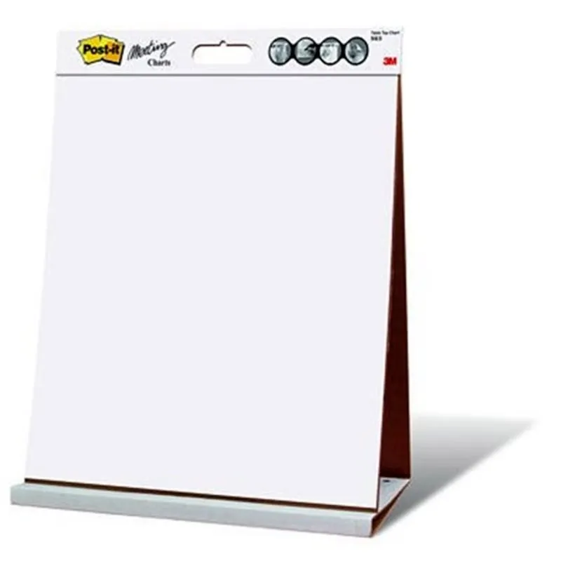 Post-it 3M Meeting-Chart TableTop - 50,8 x 58,4 cm - blanc