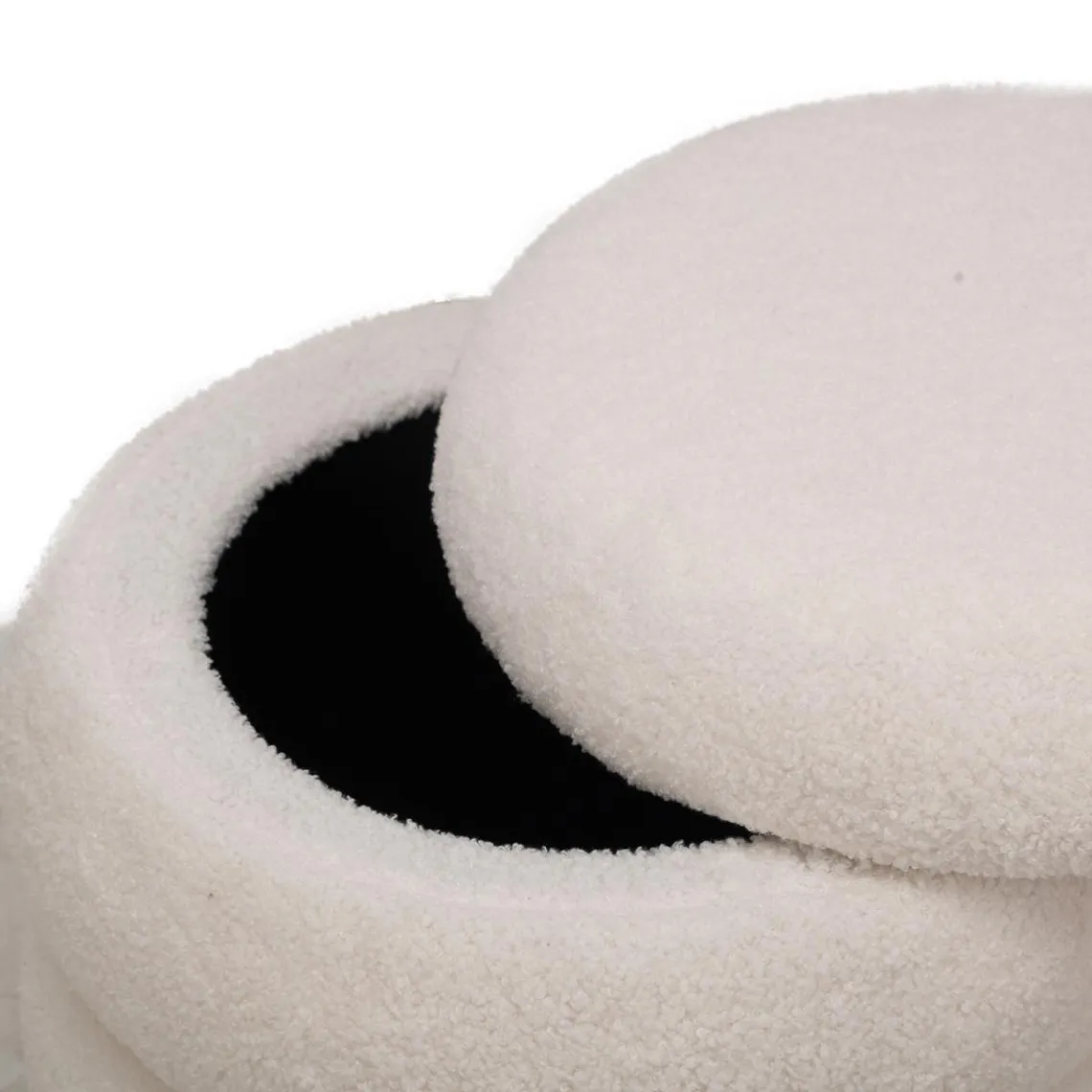 Pouf de Salon Scandinave Blanc | 3 Suisses