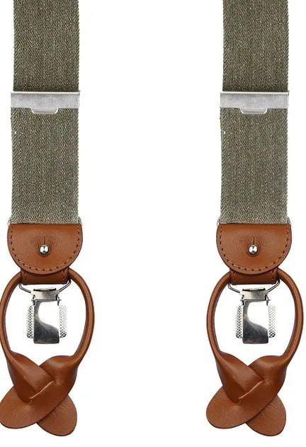 Profuomo Bretelles Vert Melange PP1L00007C-Z commander en li
