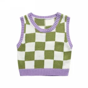 Pull Vintage Vert et Violet