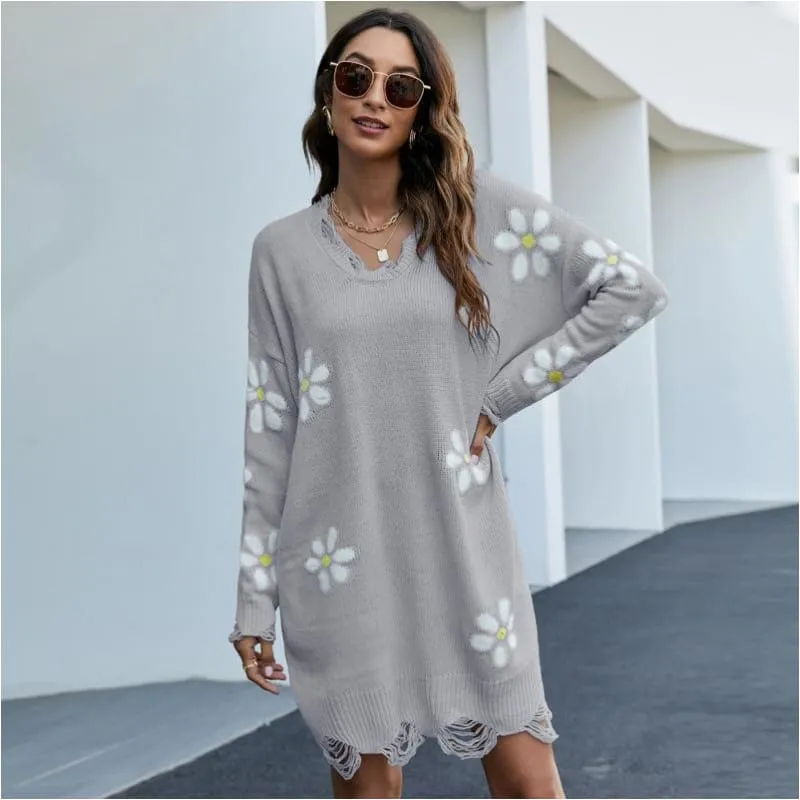 Robe chic femme manches longues