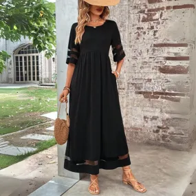 Robe élégante à col rond - Maud