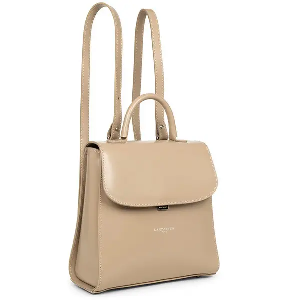 Sac à dos Suave Even Cuir Nude | Lancaster - Gandy.fr