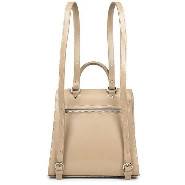 Sac à dos Suave Even Cuir Nude | Lancaster - Gandy.fr