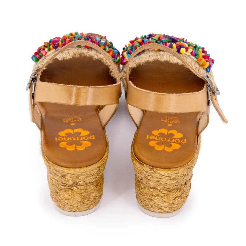 Sandales compensees natural fi2847 t36-41 Femme PORRONET à prix