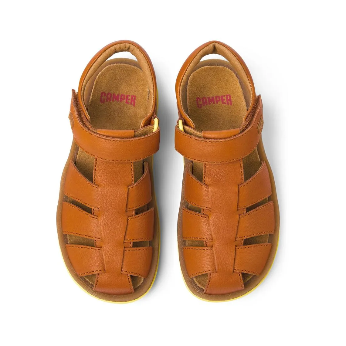 Sandales fermées enfant Bicho Kids marron clair en cuir | 3 Suisses