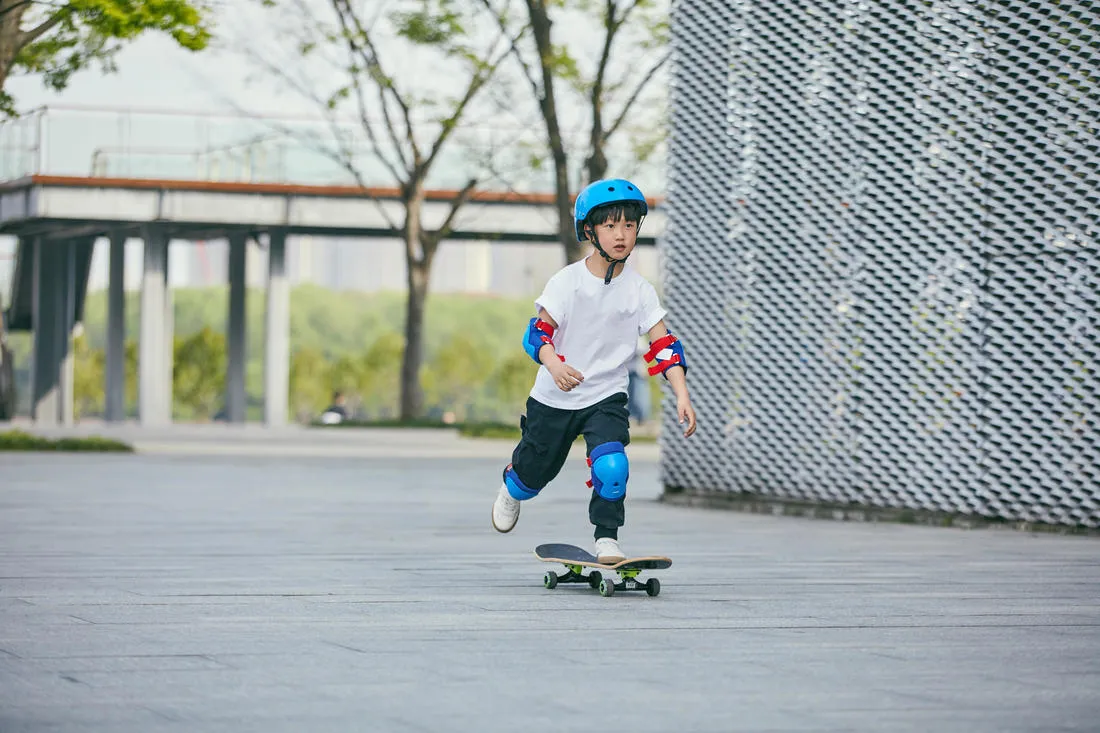SKATE ENFANT MID500 WOLF VERT 8 A 12 ANS
