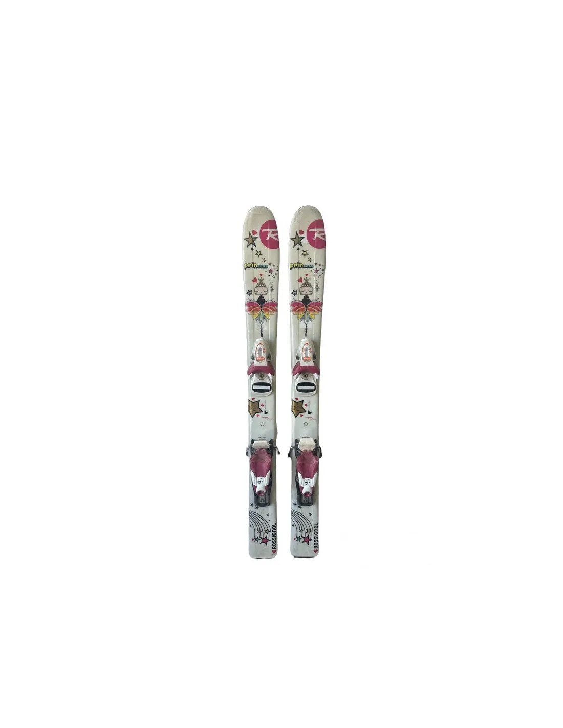Ski Rossignol Princess Junior + Fix Taille 67cm, 80cm, 93cm