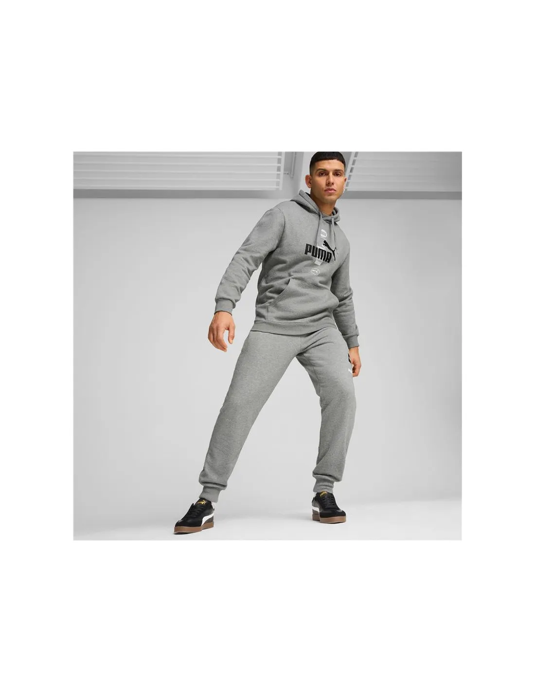 Sweat Décontracté Homme Puma Power Graphic Gris
