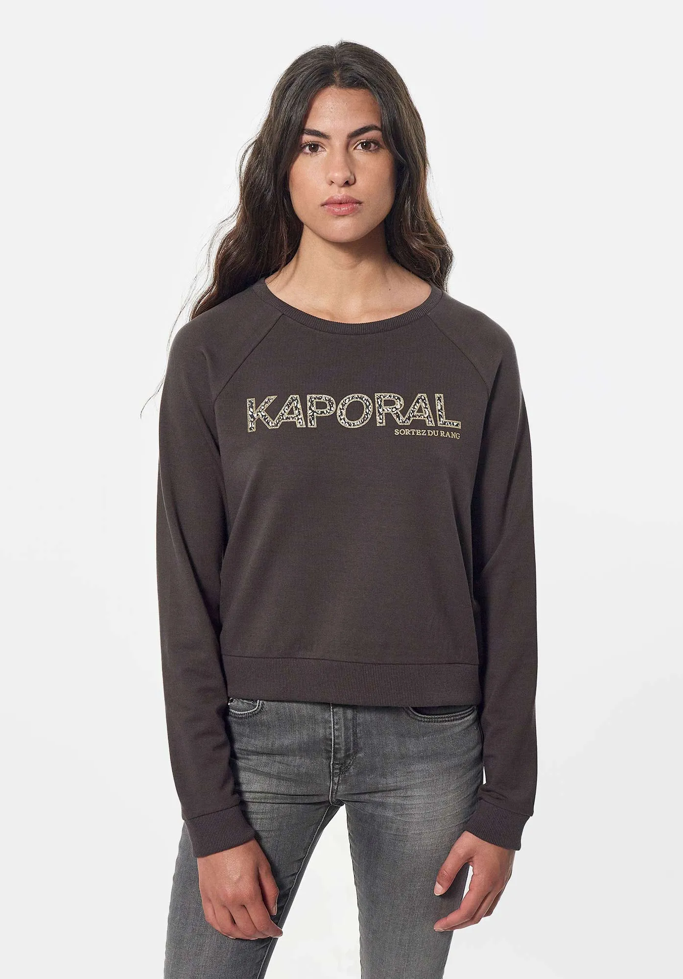 Sweat marron Femme FAUVE Charcoal