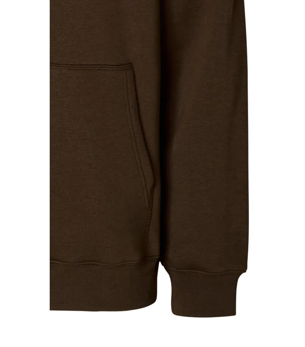 Sweat Selected avec manches longues et col à capuche marron
