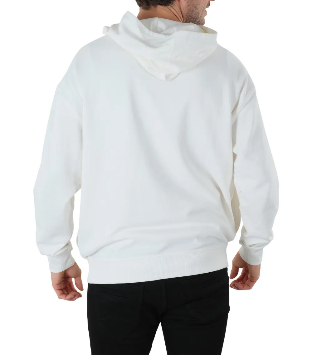 Sweat à capuche Deeluxe en coton avec manches longues blanc