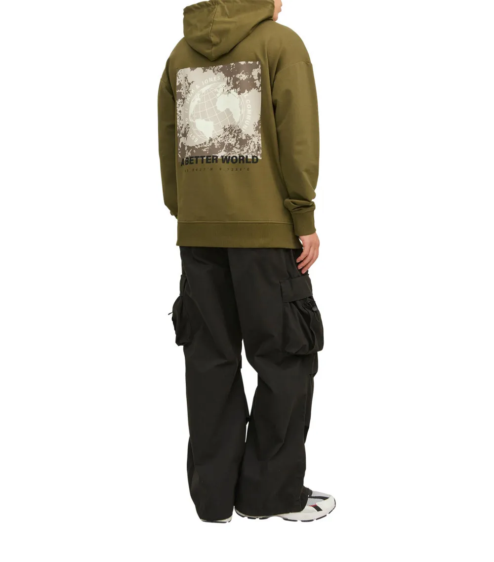Sweat à capuche Jack & Jones et col à capuche vert kaki