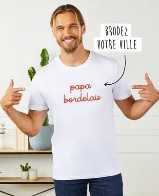 T-Shirt enfant Mini ville brodé personnalisé