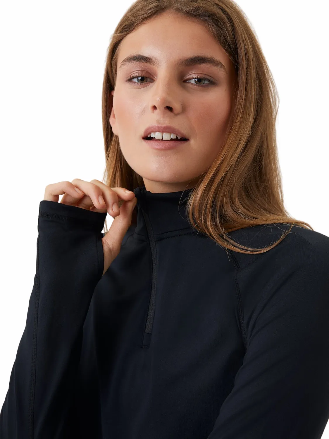 T-Shirt Manches Longues Björn Borg Femme Borg Midlayer Black Beauty