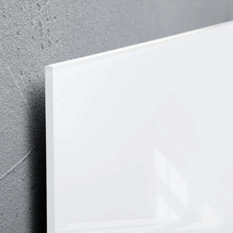 Tableau magnétique en verre - 78 x 48 cm - blanc