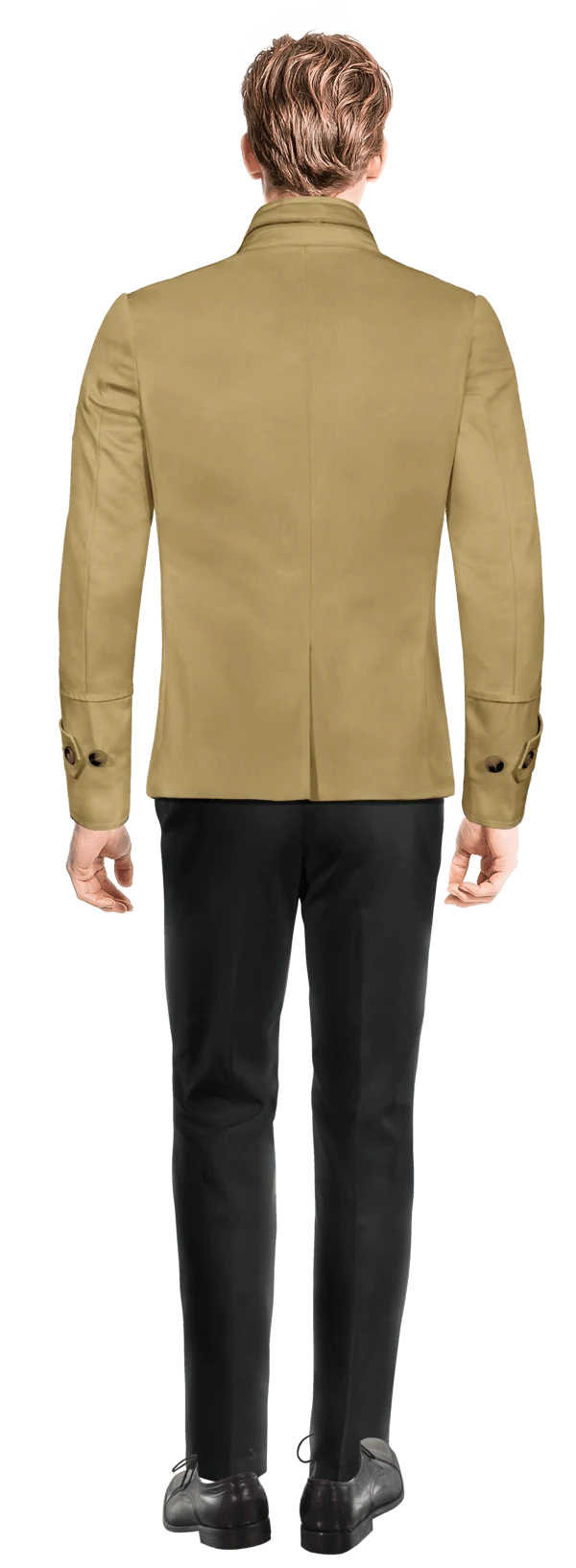 Veste saharienne en coton Sable slim fit avec capuche invisible