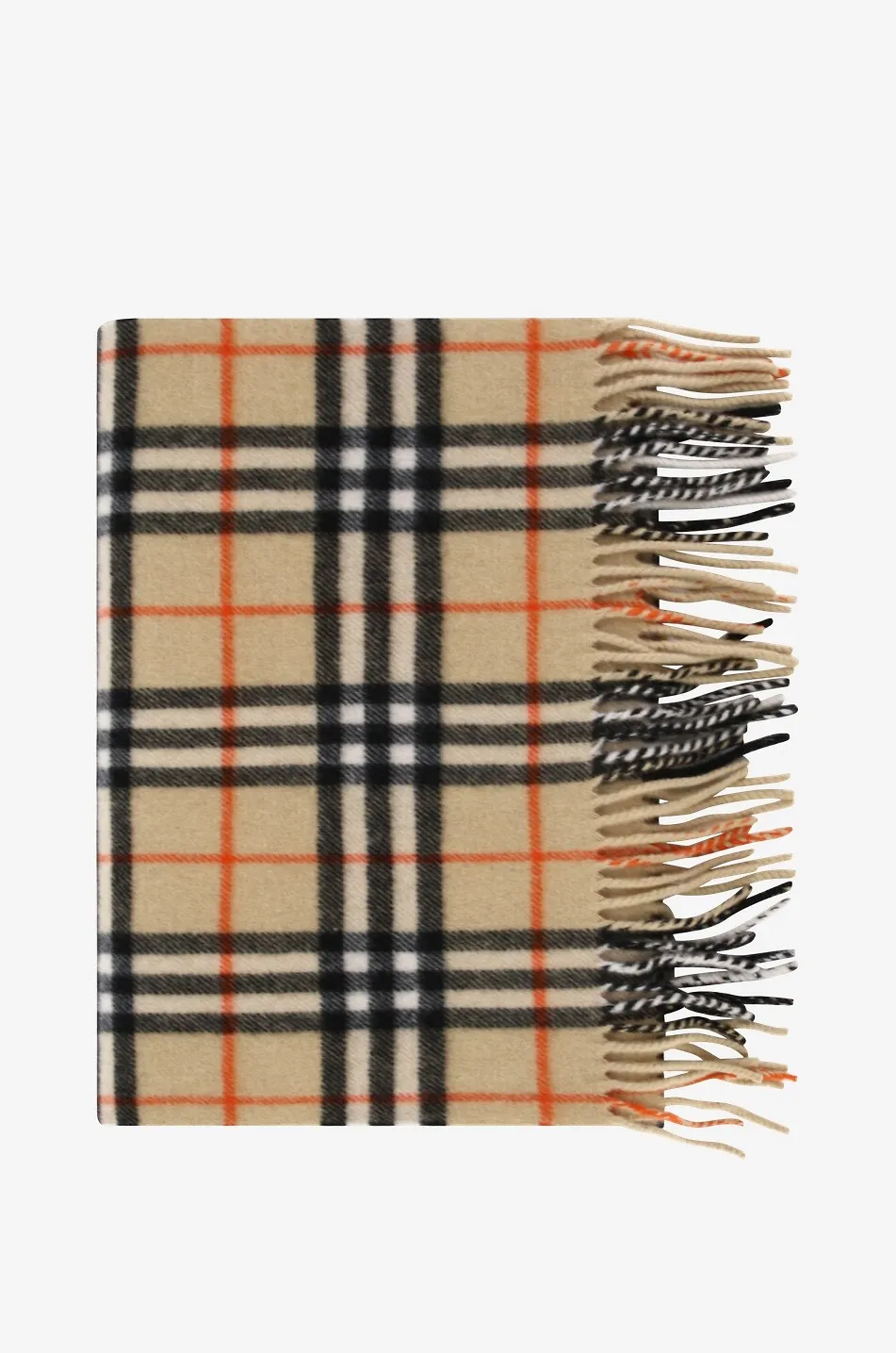 Écharpe en cachemire Medium Check Lola Sand